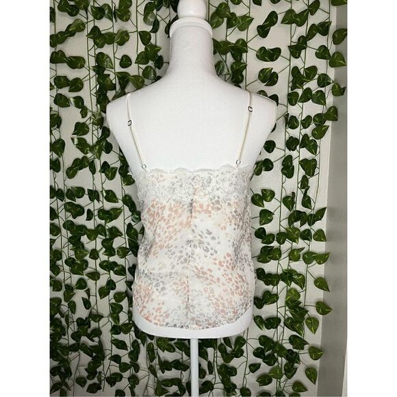 Abercrombie & Fitch Multicolor Lace Trim Collar Strap Camisole Top Size Small - Picture 2 of 5